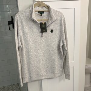 NWT Masters 1934 Berckmans Place Gray Quarter-Zip Sweater